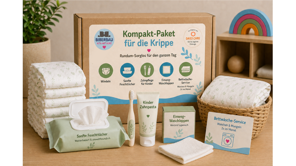 Kompakt-Paket für die Krippe: Rundum-Sorglos für den ganzen Tag